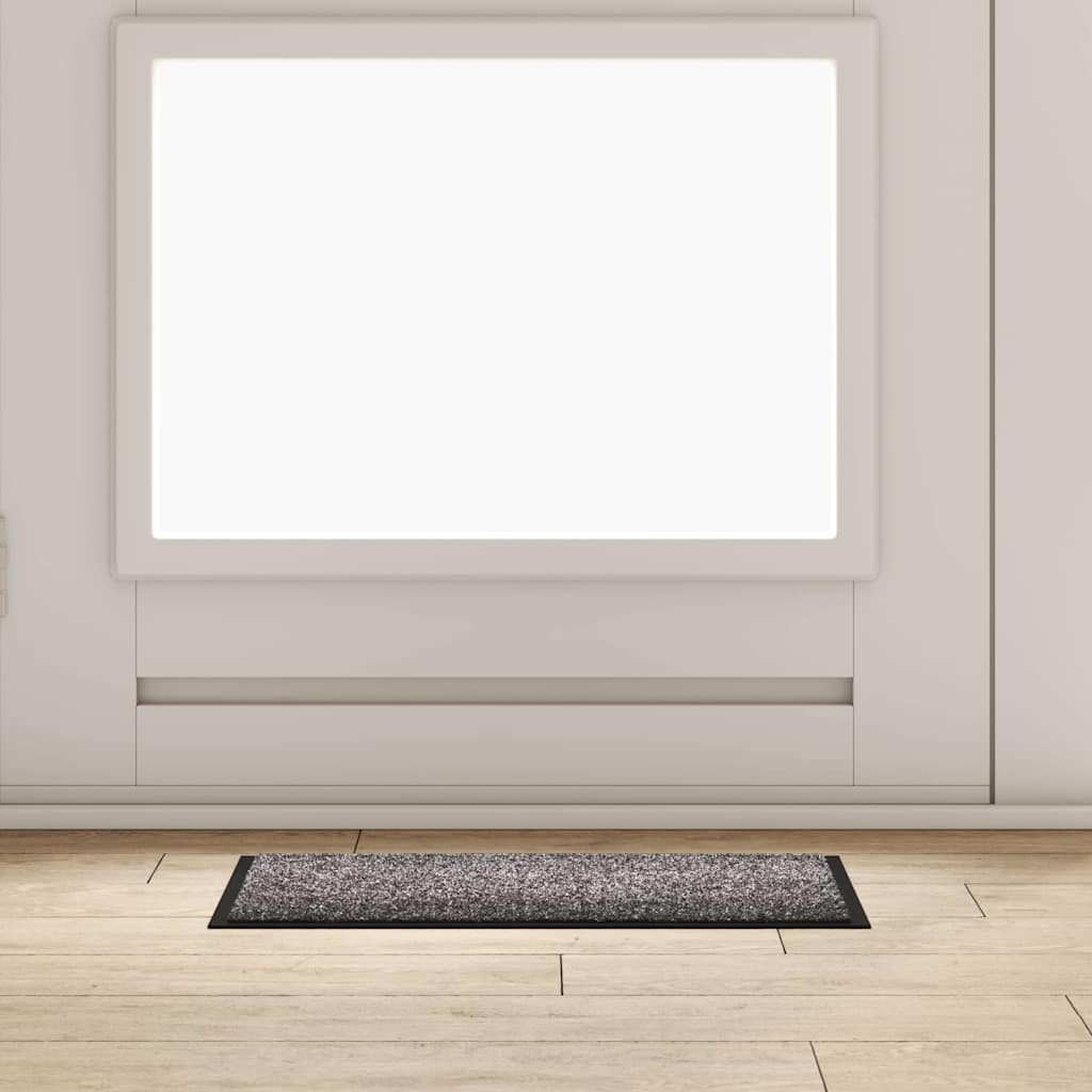 vidaXL Fußmatte Hellgrau 60 x 40 x 1,2 cm Teddystoff