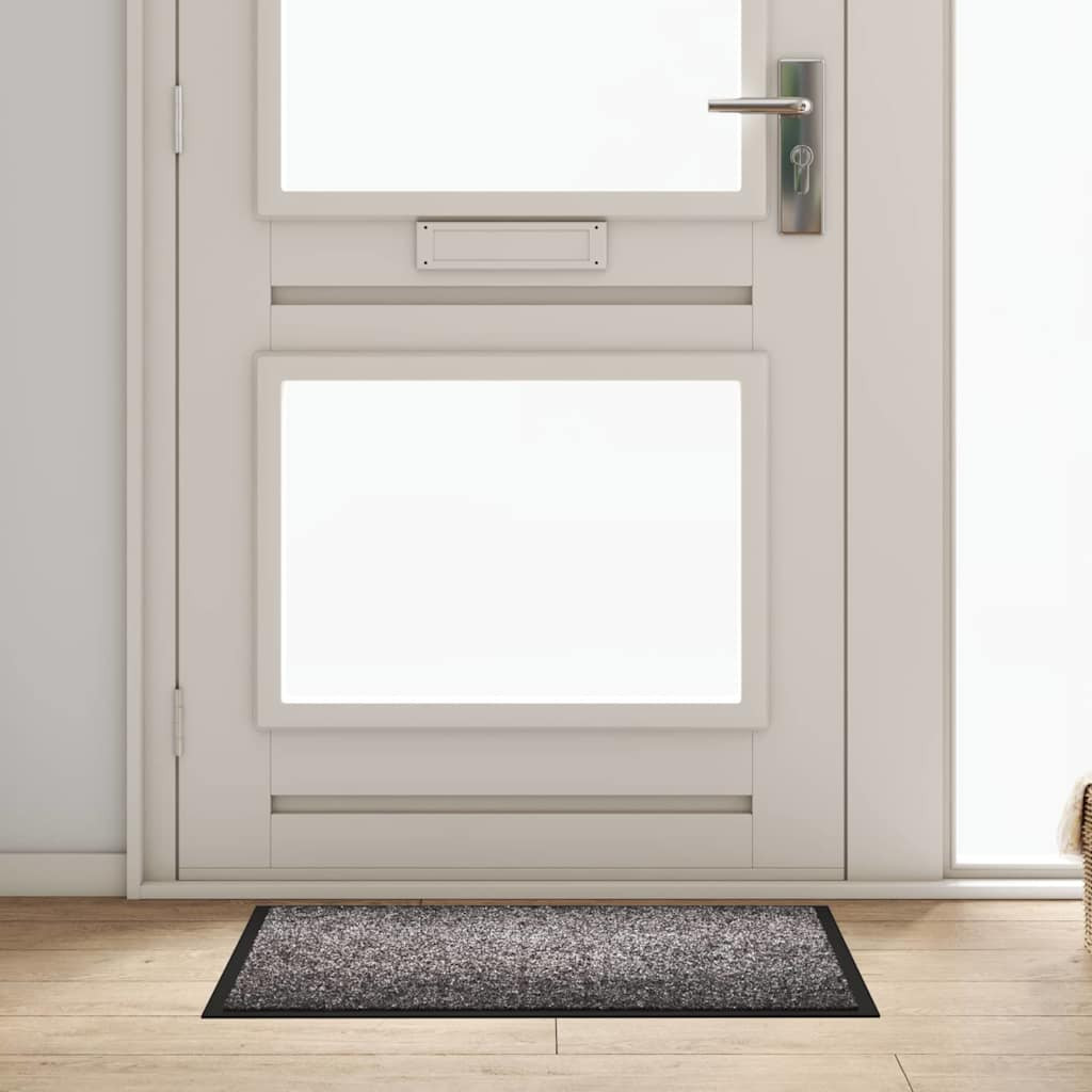 vidaXL Fußmatte Hellgrau 80 x 60 x 1,2 cm Teddystoff