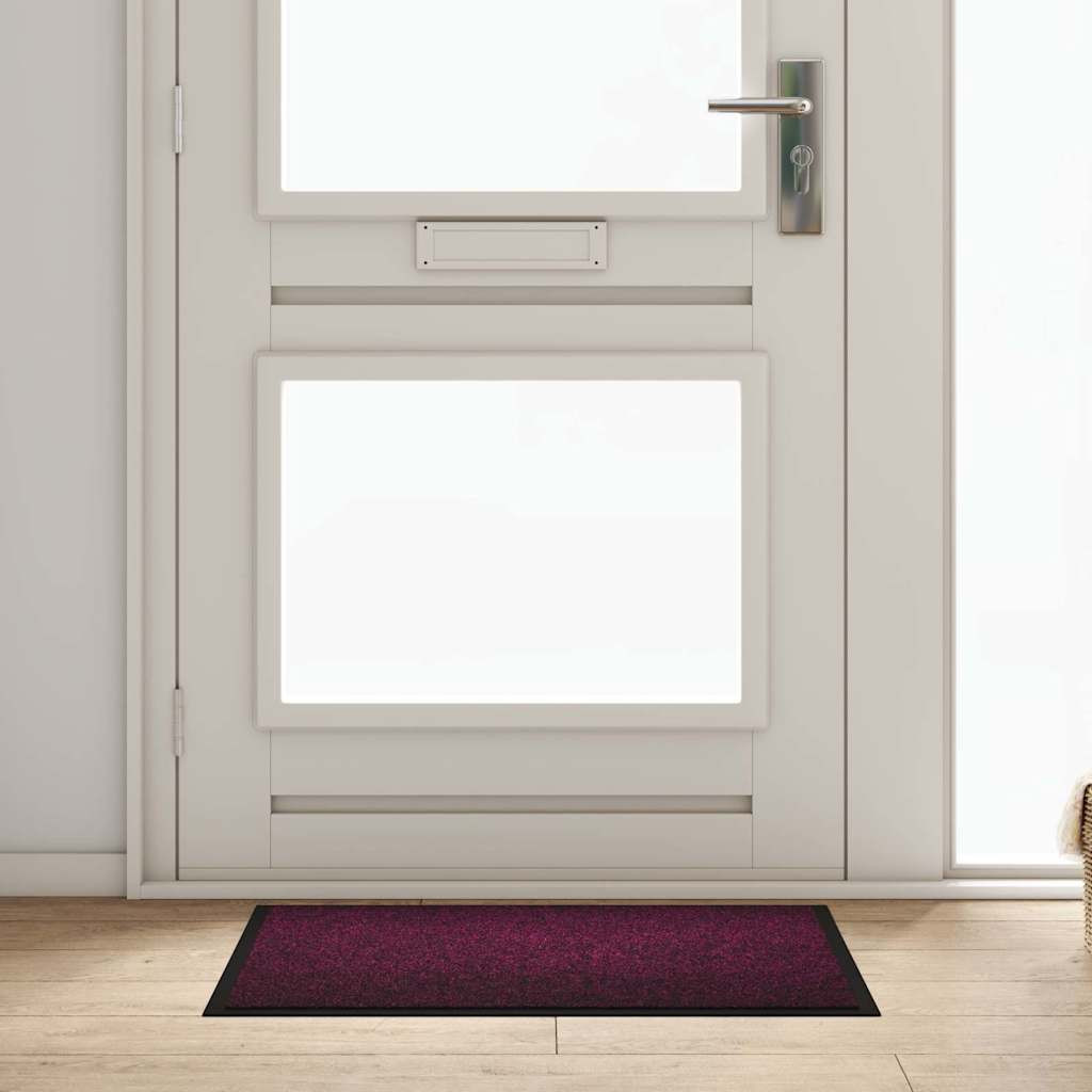 vidaXL Fußmatte Bordeaux 80 x 60 x 1,2 cm Teddystoff