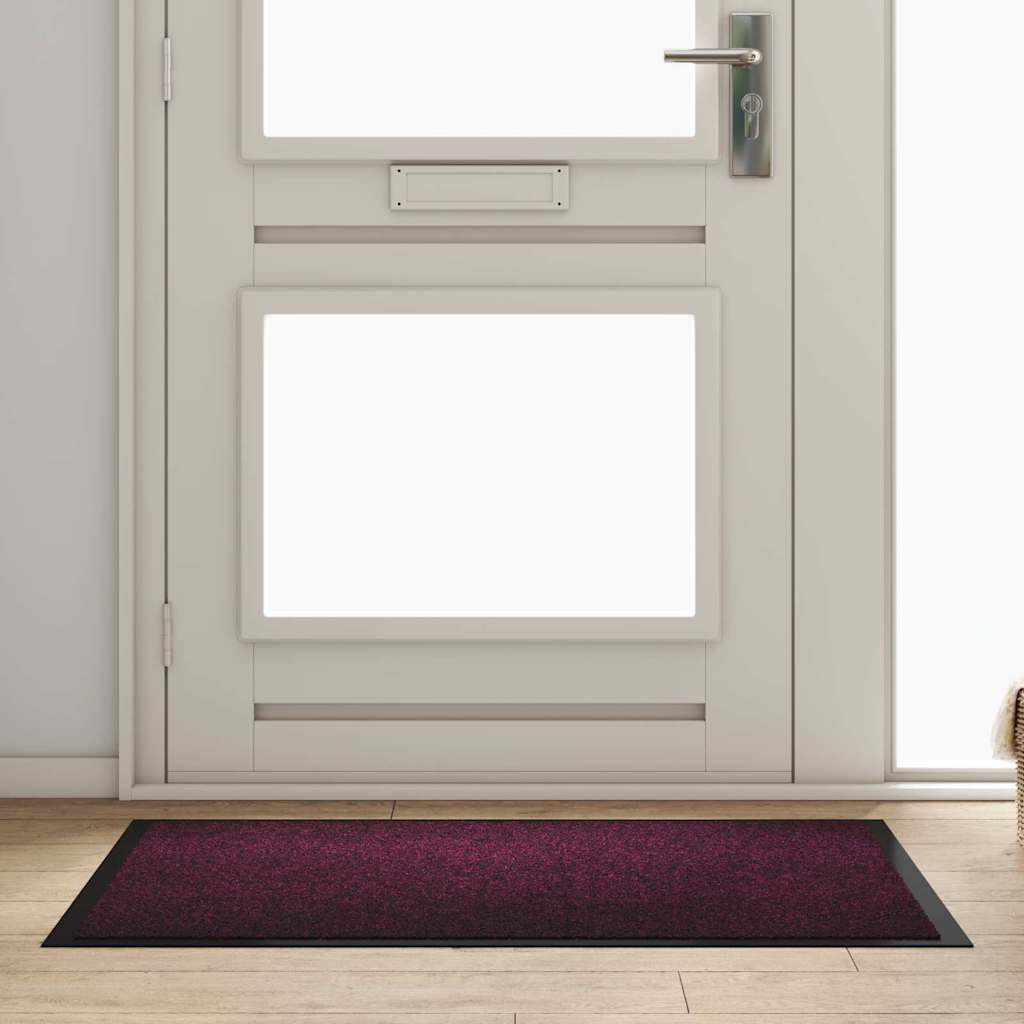 vidaXL Fußmatte Bordeaux 120 x 80 x 1,2 cm Teddystoff