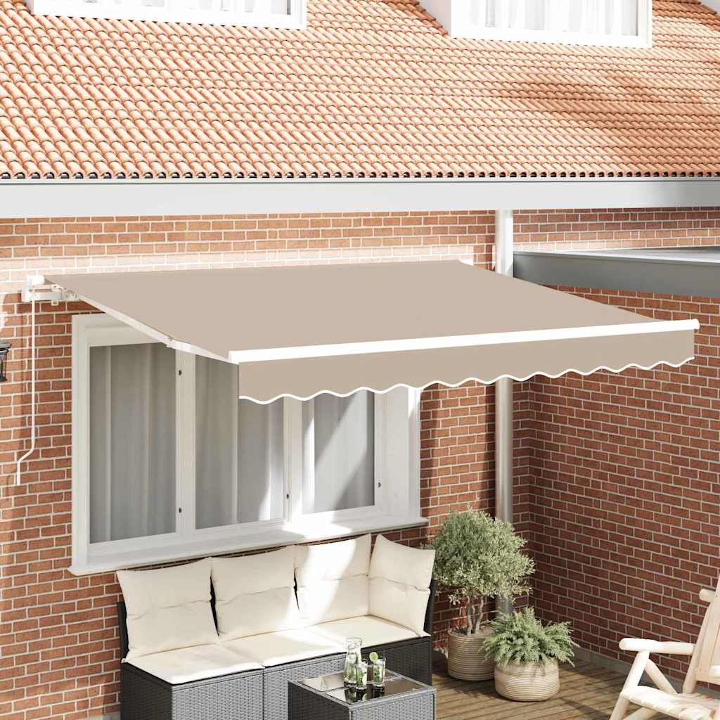 vidaXL Einziehbare Markise Beige 300 x 200 cm Stoff