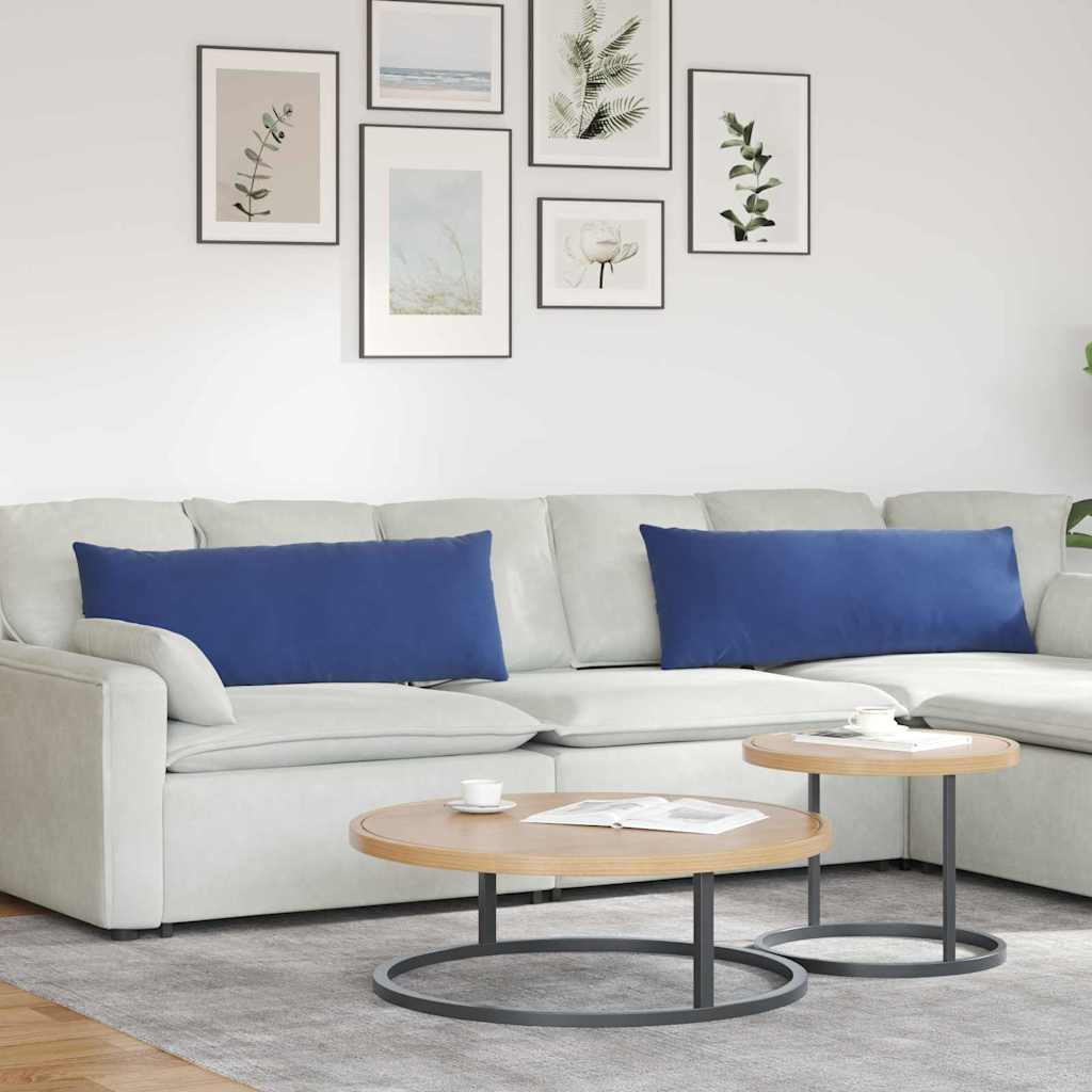 vidaXL Sofakissen 2 Stück Polizeiblau 120 x 40 cm Cordstoff