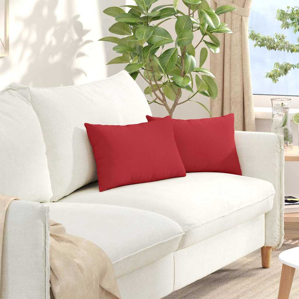 vidaXL Sofakissen 2 pcs Rot 50 x 30 cm Stoff