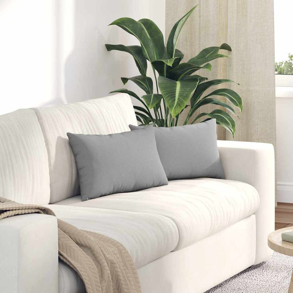 vidaXL Sofakissen 2 pcs Wolkengrau 50 x 30 cm Stoff