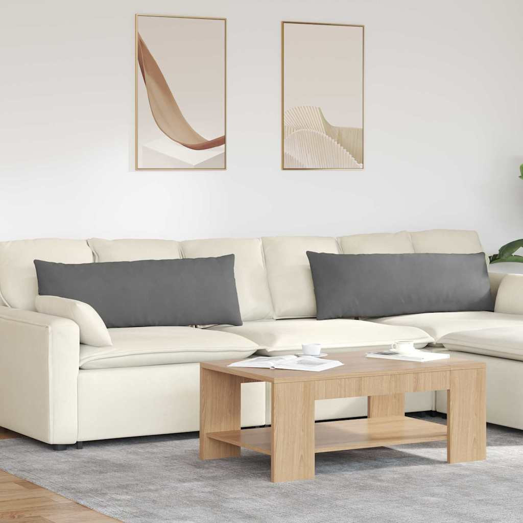 vidaXL Sofakissen 2 Stück Dunkelgrau 120 x 40 cm Stoff