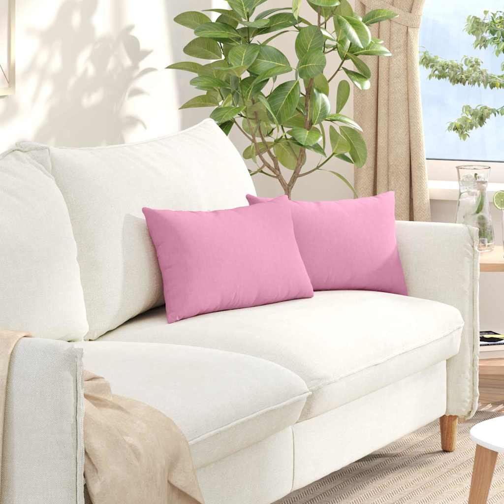 vidaXL Sofakissen 2 pcs Rosa 50 x 30 cm Stoff