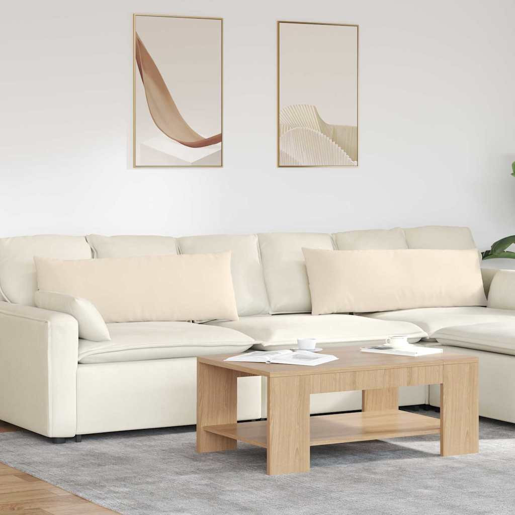 vidaXL Sofakissen 2 Stück Beige 120 x 40 cm Stoff