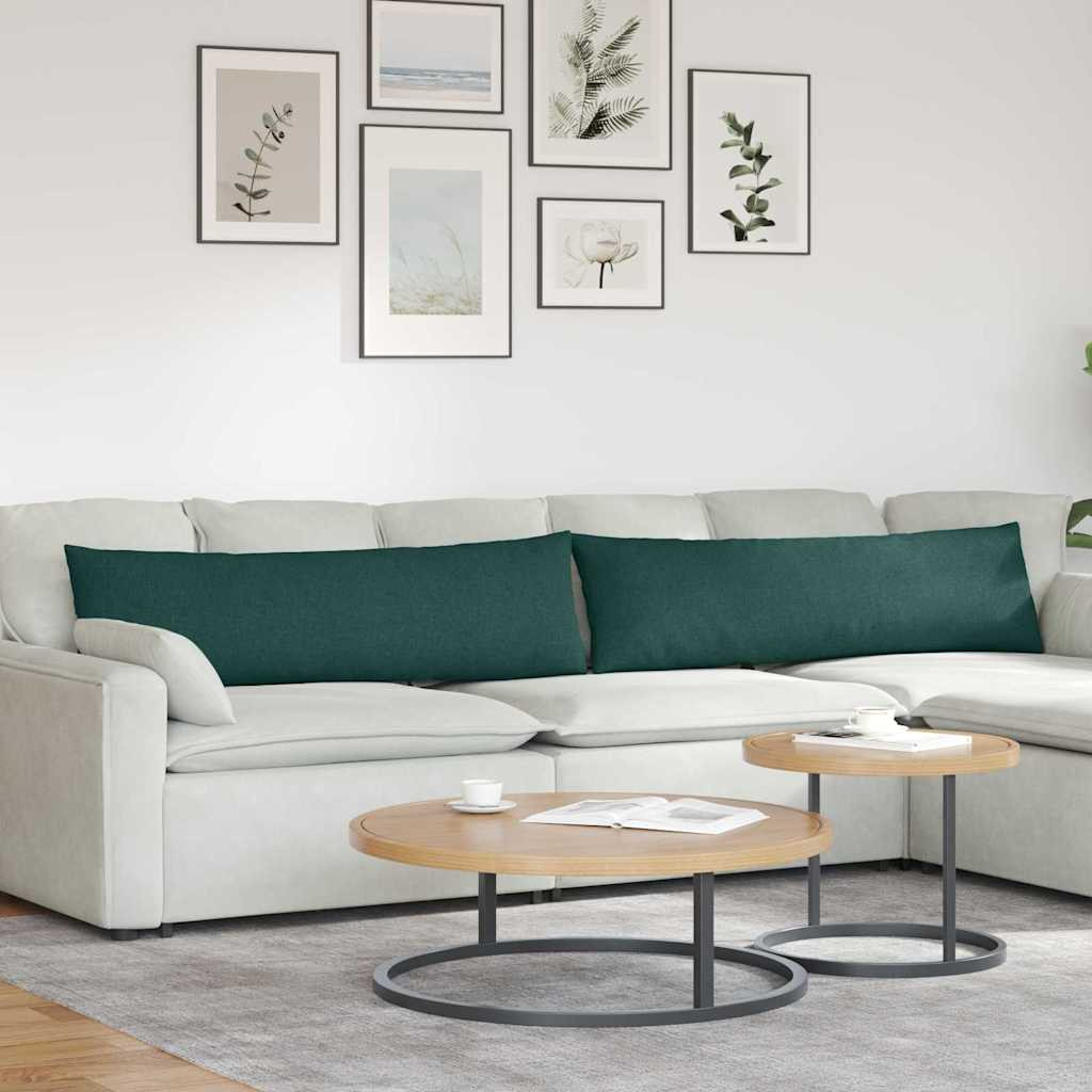 vidaXL Sofakissen 2 pcs Dunkelgrün 145 x 40 cm Stoff