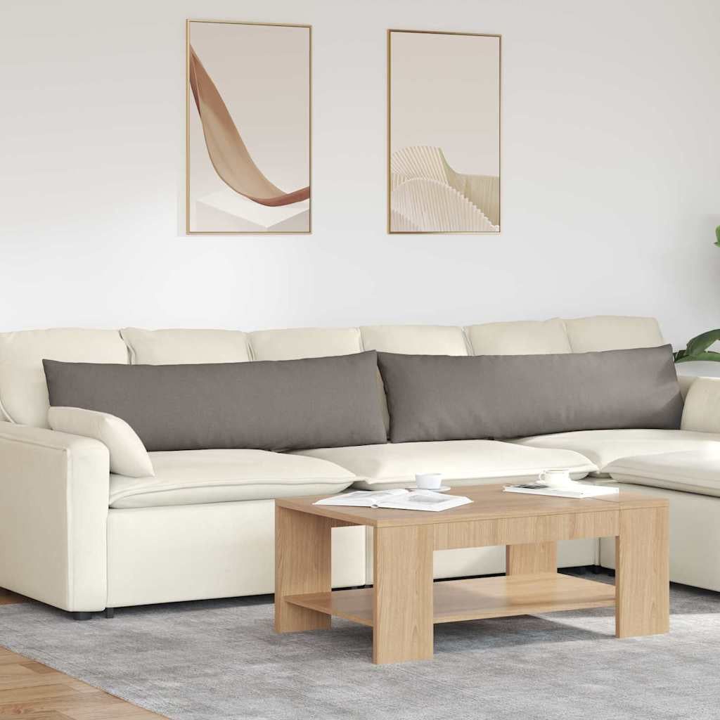 vidaXL Sofakissen 2 pcs Taupe 145 x 40 cm Stoff
