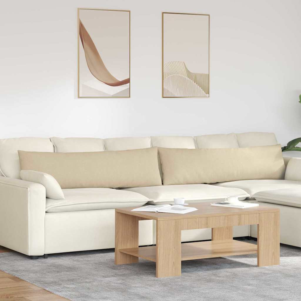 vidaXL Sofakissen 2 pcs Creme 145 x 40 cm Stoff