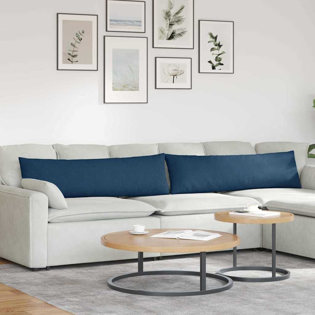 vidaXL Sofakissen 2 pcs Blau 145 x 40 cm Stoff