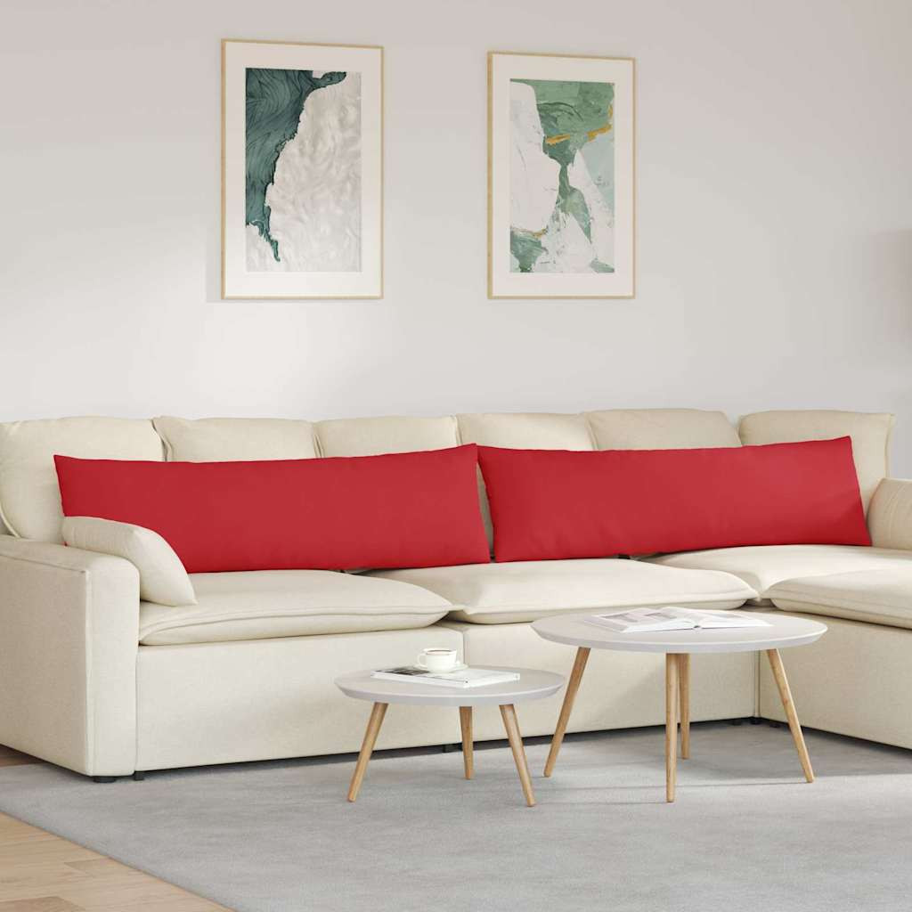 vidaXL Sofakissen 2 pcs Rot 145 x 40 cm Stoff