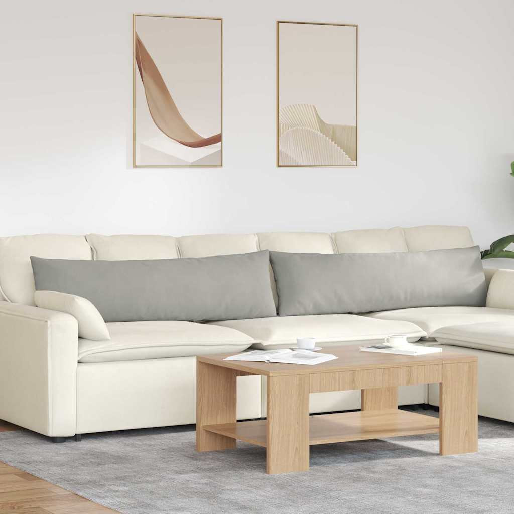 vidaXL Sofakissen 2 Stück Hellgrau 145 x 40 cm Stoff