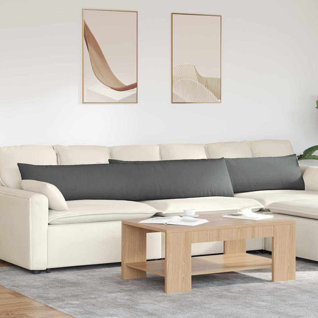 vidaXL Sofakissen 2 pcs Dunkelgrau 200 x 40 cm Stoff