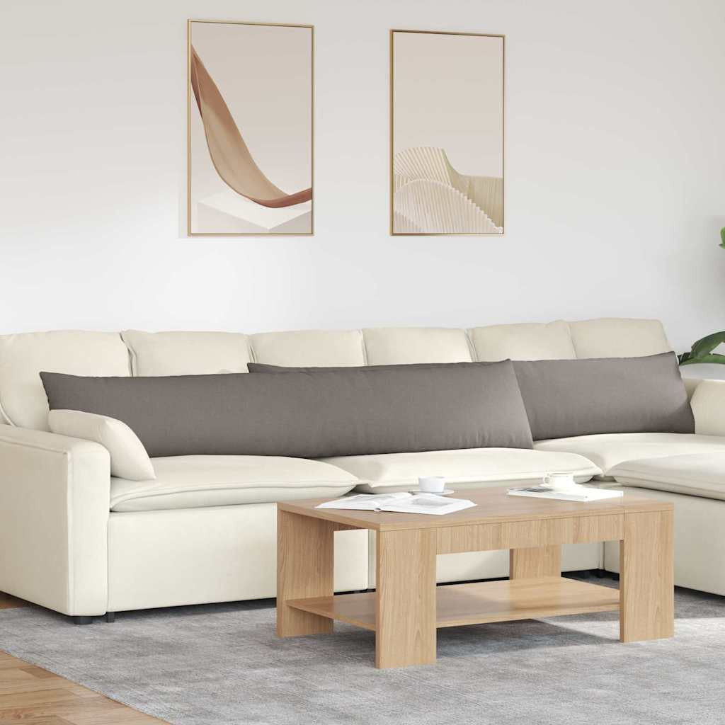 vidaXL Sofakissen 2 pcs Taupe 200 x 40 cm Stoff