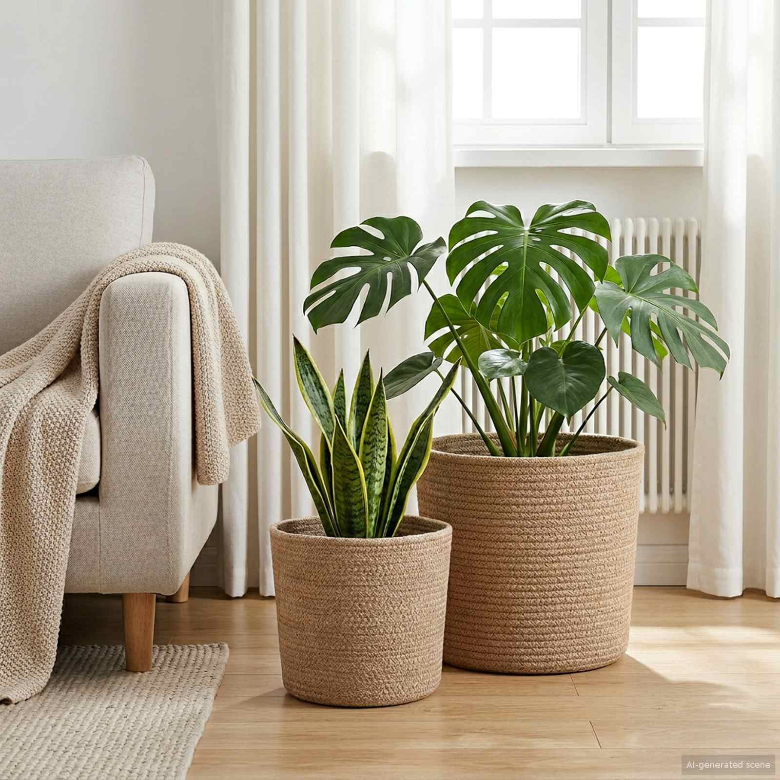 vidaXL Pflanztopfsatz 2 pcs Natur Ø 28 x 28 cm 100% Tossa-Jute