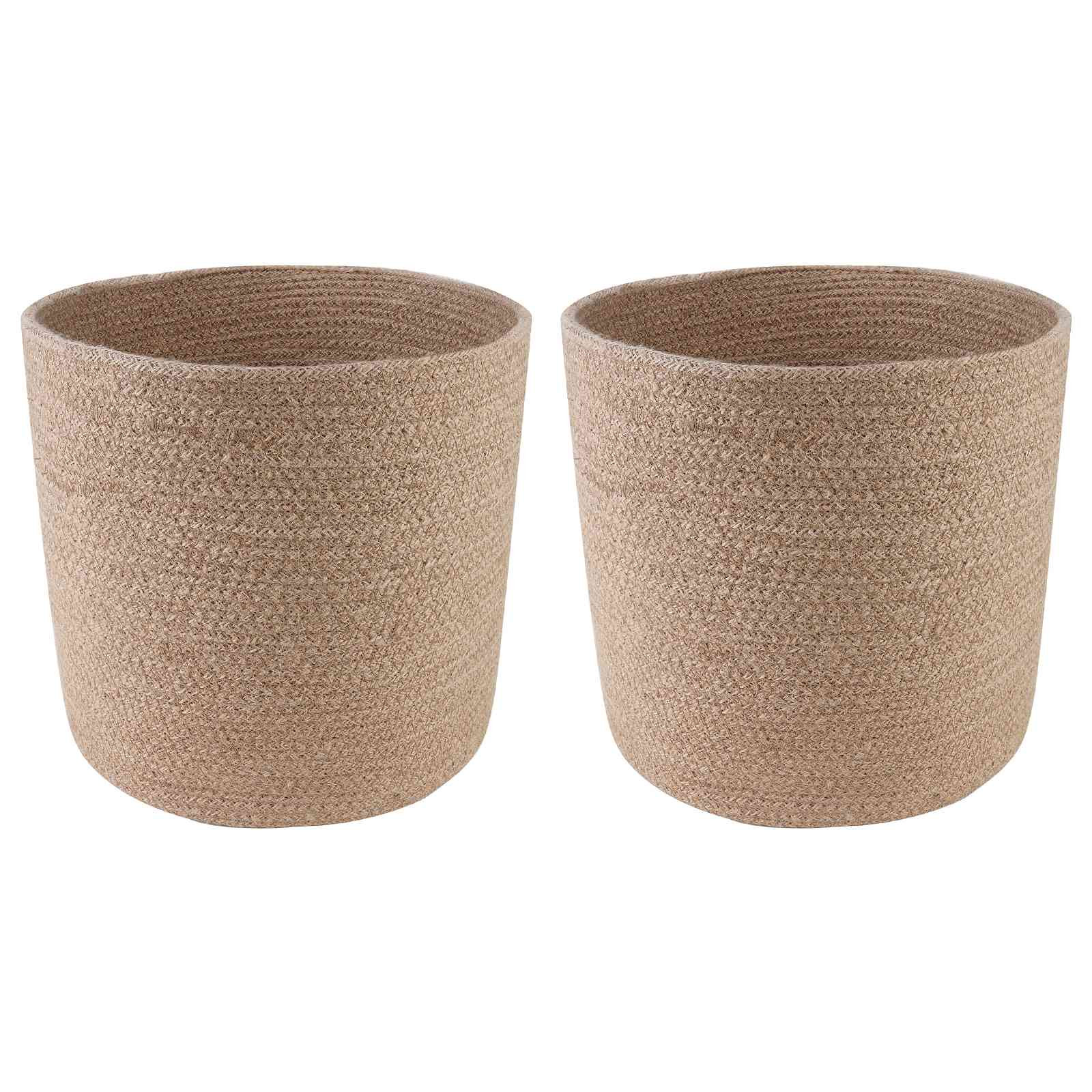 vidaXL Pflanztopfsatz 2 pcs Natur Ø 28 x 28 cm 100% Tossa-Jute