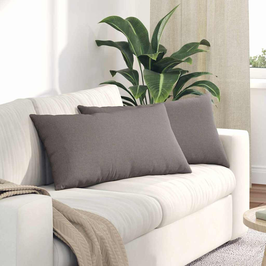 vidaXL Sofakissen 2 pcs Taupe 80 x 40 cm Stoff