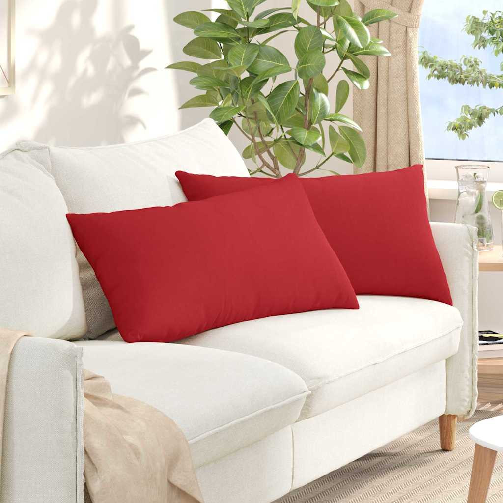 vidaXL Sofakissen 2 pcs Rot 80 x 40 cm Stoff