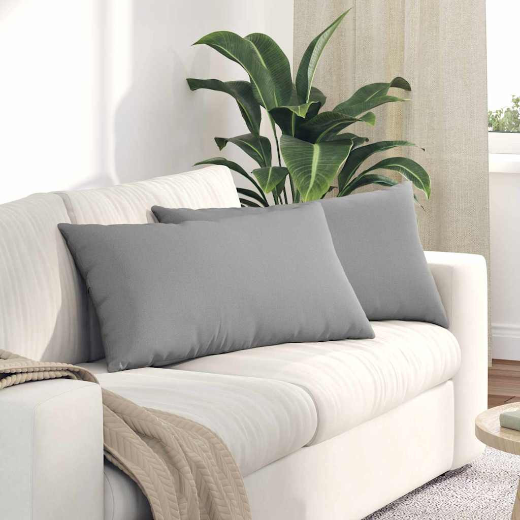 vidaXL Sofakissen 2 pcs Wolkengrau 80 x 40 cm Stoff