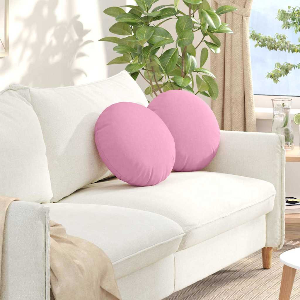 vidaXL Sitzkissen 2 pcs Rosa Ø40 x 13 cm Stoff
