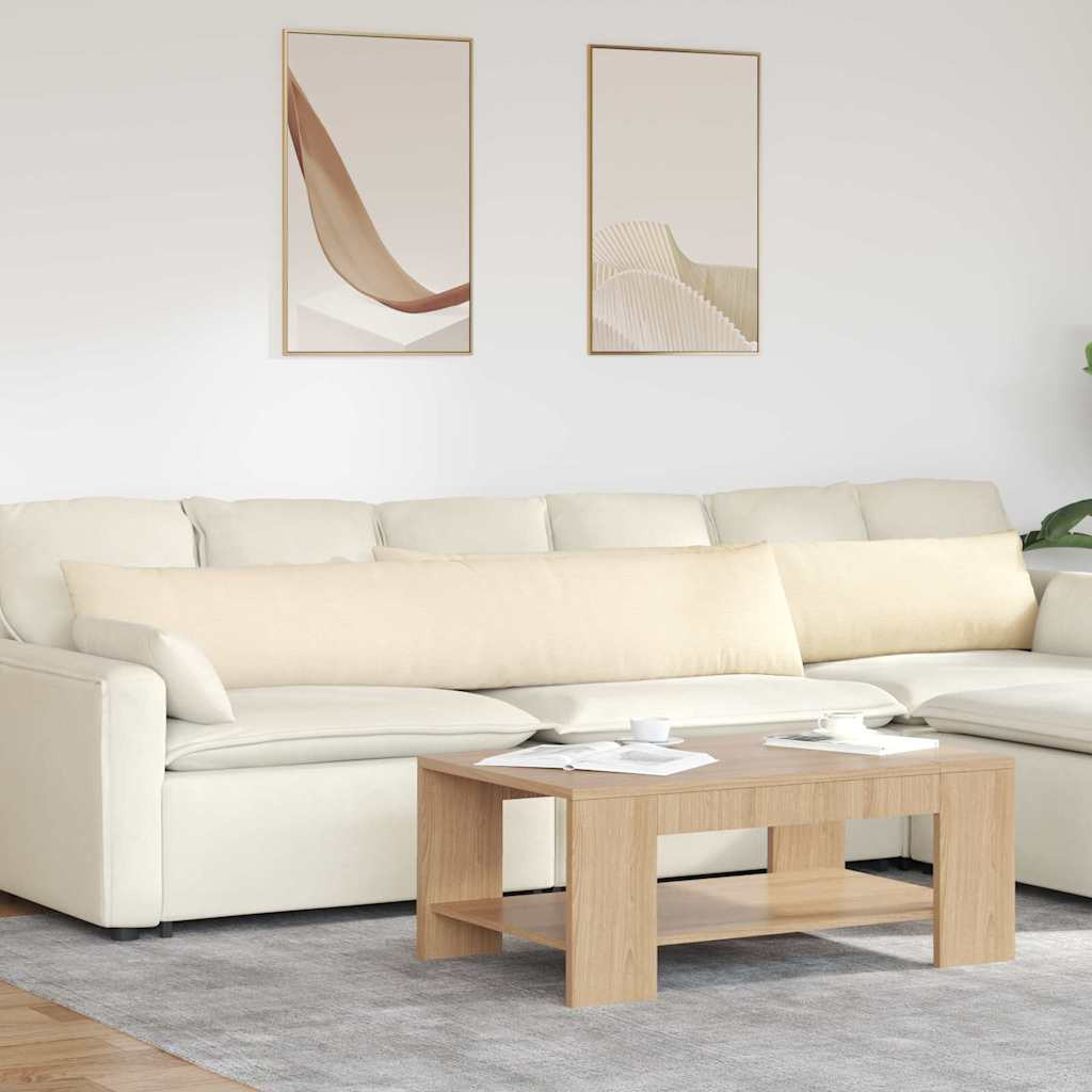 vidaXL Sofakissen 2 Stück Creme 200 x 40 cm Cordstoff