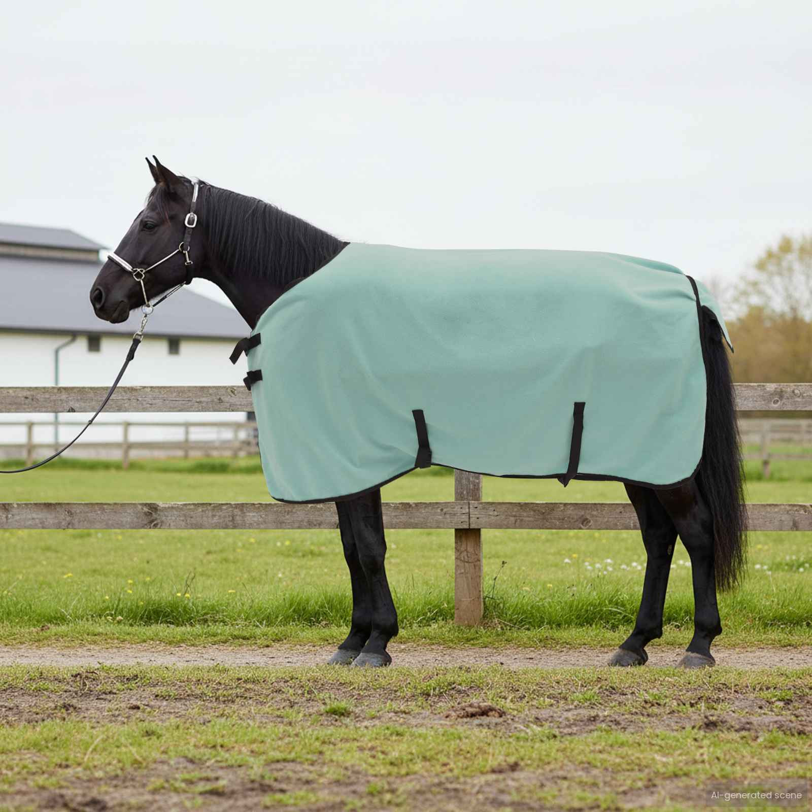 vidaXL Pferdedecke Sondergrün 95 cm Polyester