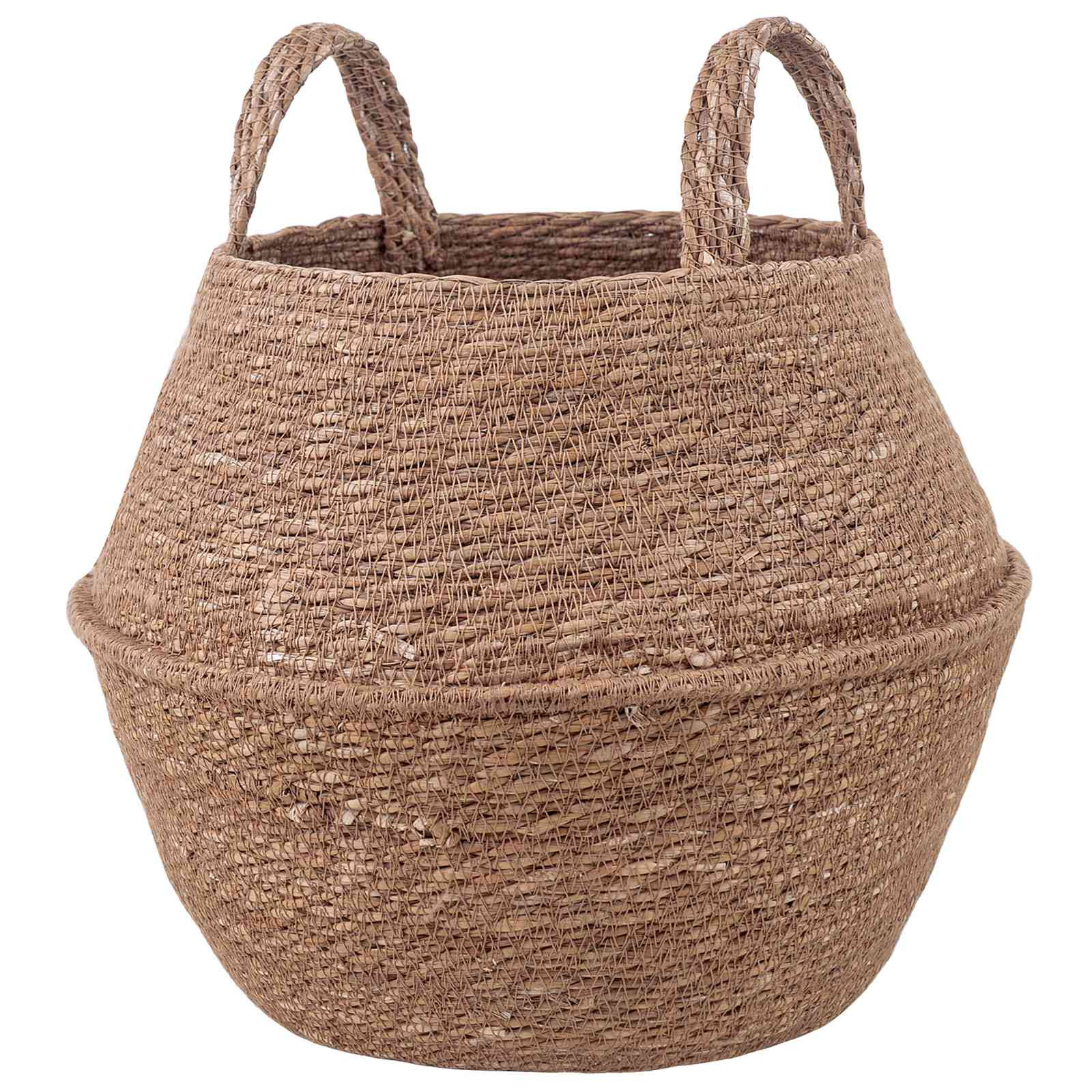 vidaXL Pflanzenkübel mit Griffen Natur Ø 32 x 32 cm 100% Seegras