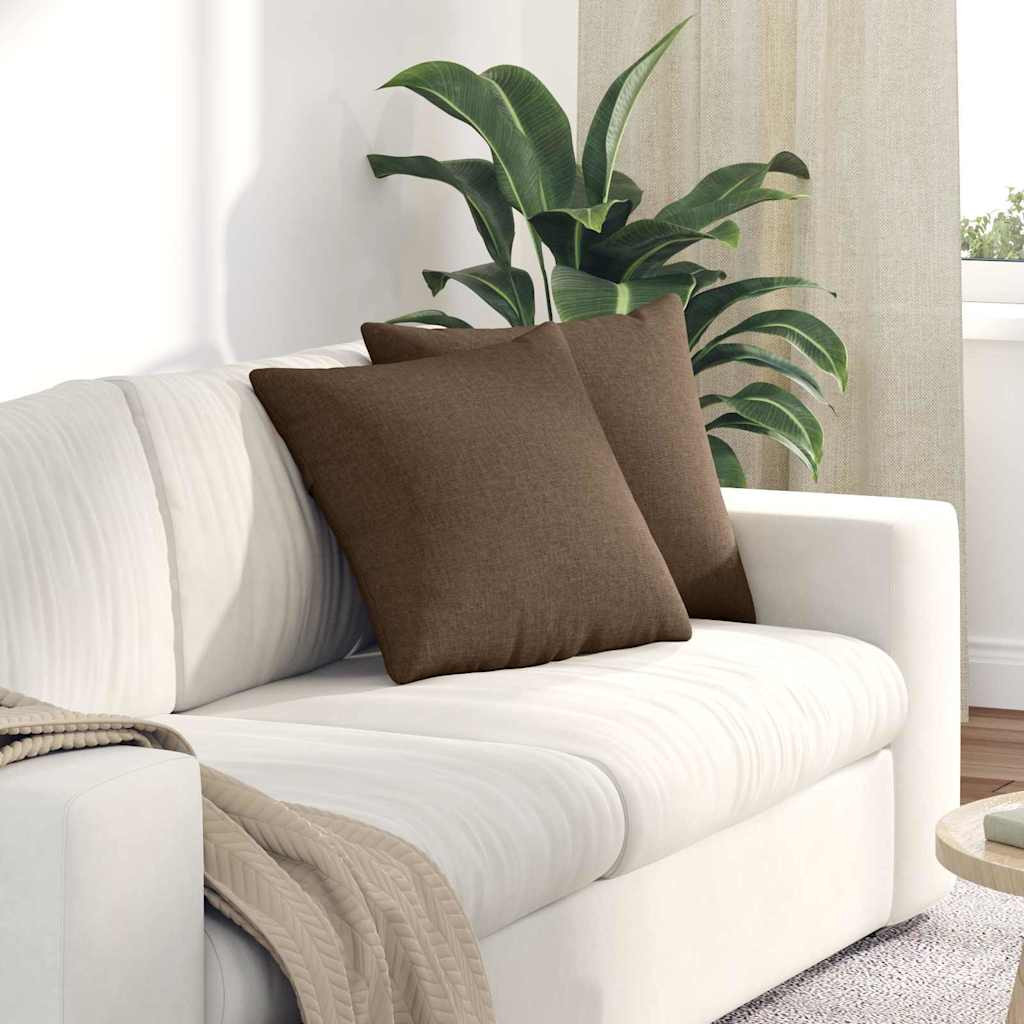 vidaXL Sofakissen 2 pcs Braun 45 x 45 cm Stoff