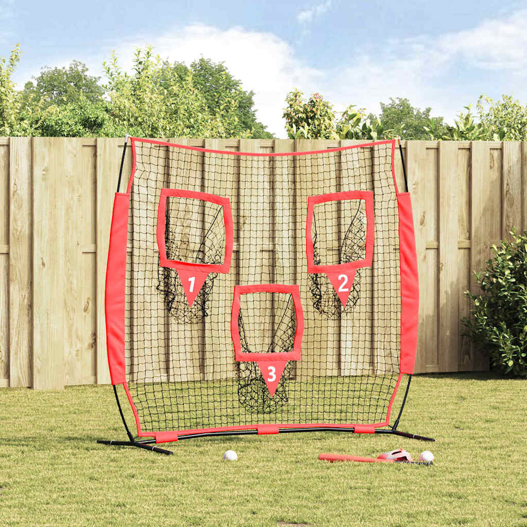 vidaXL Baseball-Übungsnetz Schwarz 214,5 x 89,5 x 181 cm Polyester