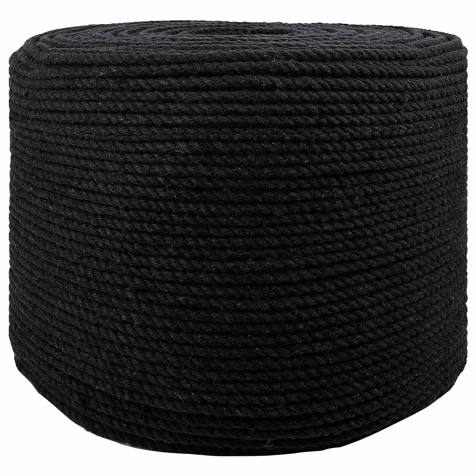 vidaXL Seil Schwarz 0,6 x 0,6 x 2500 cm Baumwolle