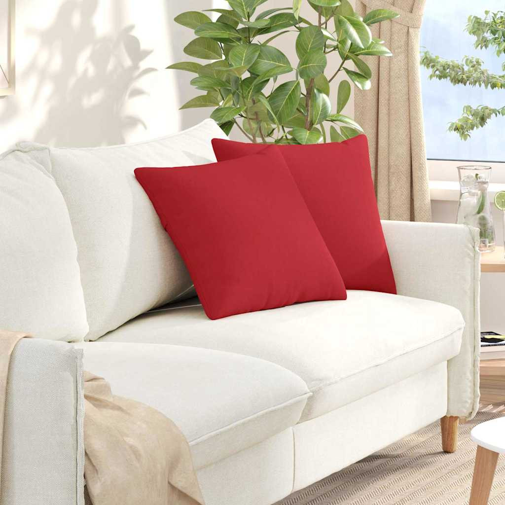 vidaXL Sofakissen 2 pcs Rot 45 x 45 cm Stoff