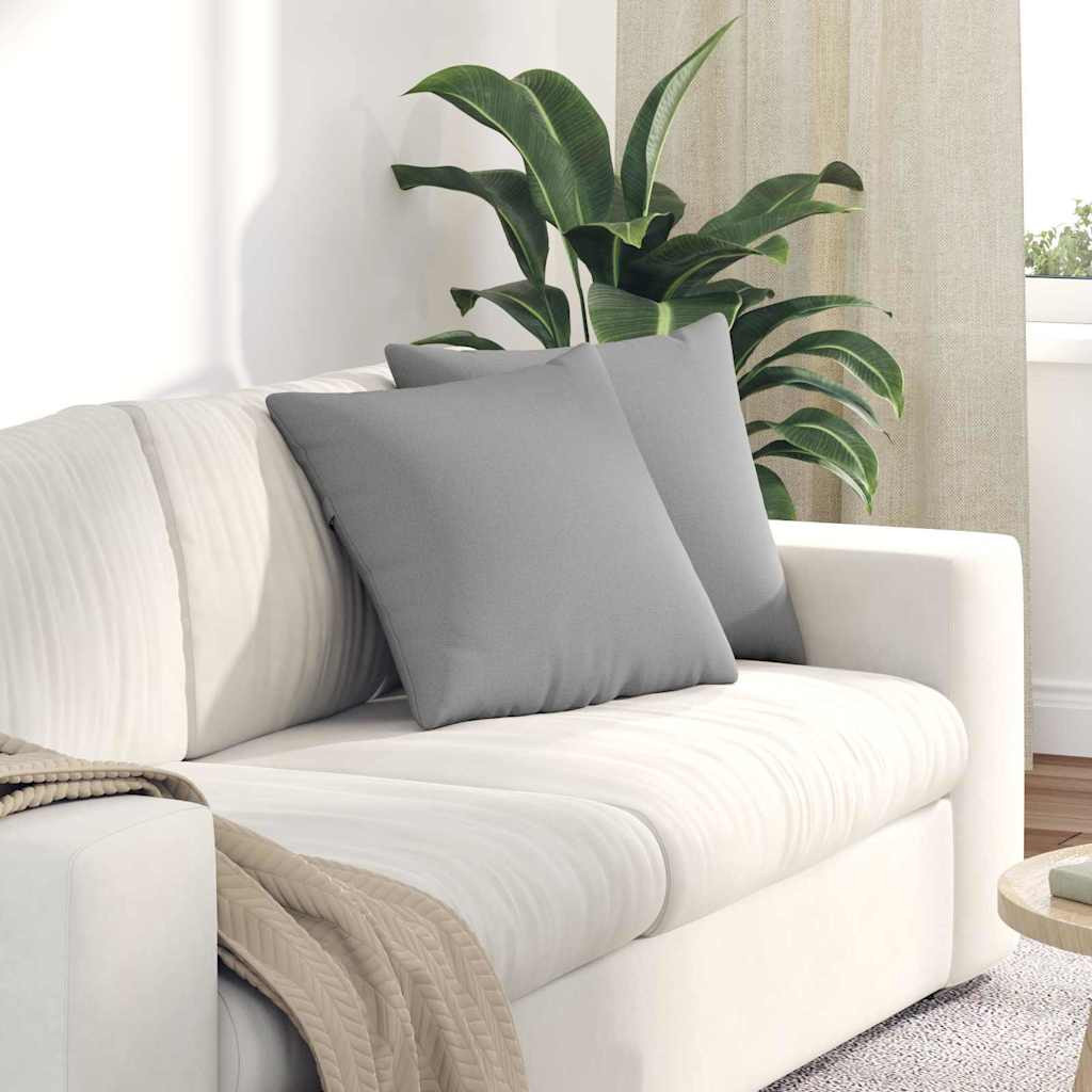 vidaXL Sofakissen 2 pcs Wolkengrau 45 x 45 cm Stoff