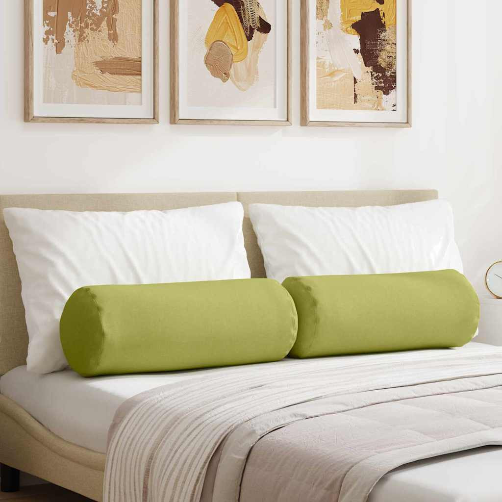 vidaXL Bolsterkissen 2 Stück Hellgrün Ø 25 x 70 cm Stoff