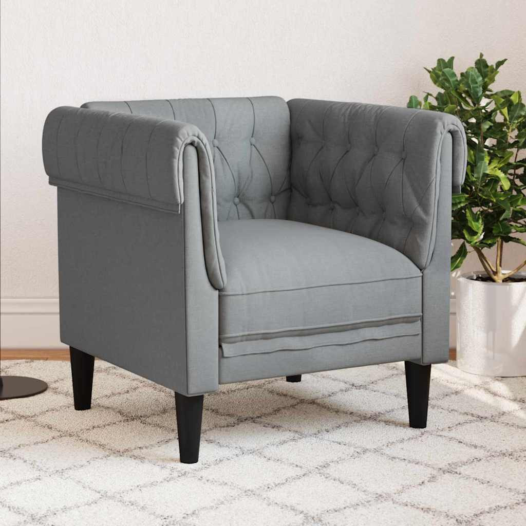 vidaXL Sofa Hellgrau 78,5 x 74,5 x 74,5 cm Polyester