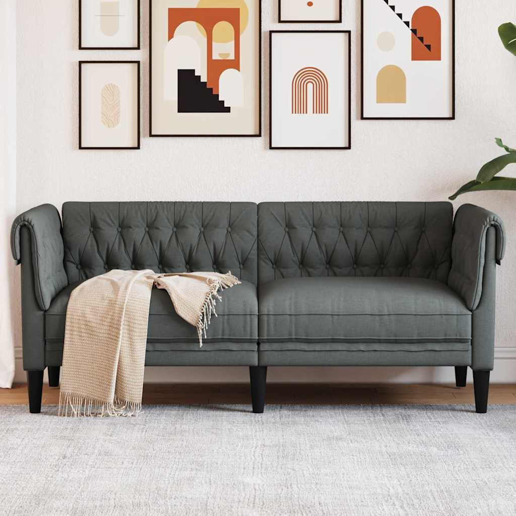 vidaXL Sofa Dunkelgrau 182,5 x 74,5 x 74,5 cm Polyester