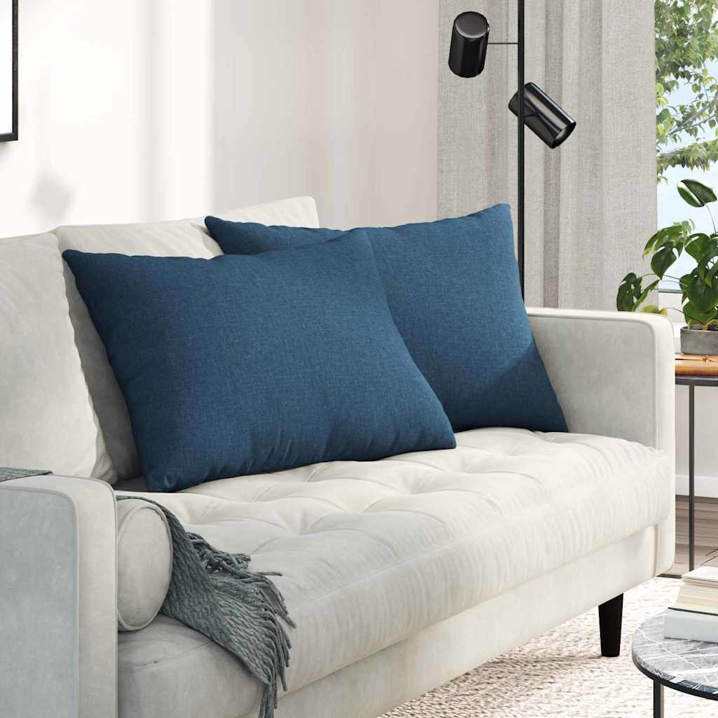 vidaXL Sofakissen 2 pcs Blau 70 x 50 cm Stoff
