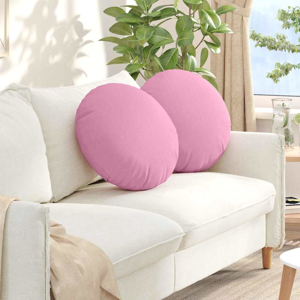 vidaXL Sitzkissen 2 pcs Rosa Ø50 x 19 cm Stoff