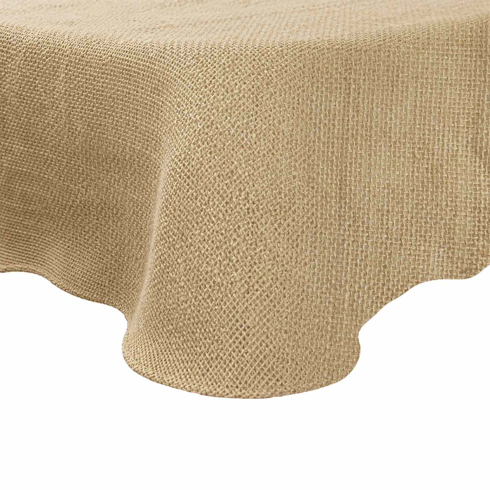 vidaXL Jute-Tischdecke Natur Ø 180 cm 100% Tossa-Jute