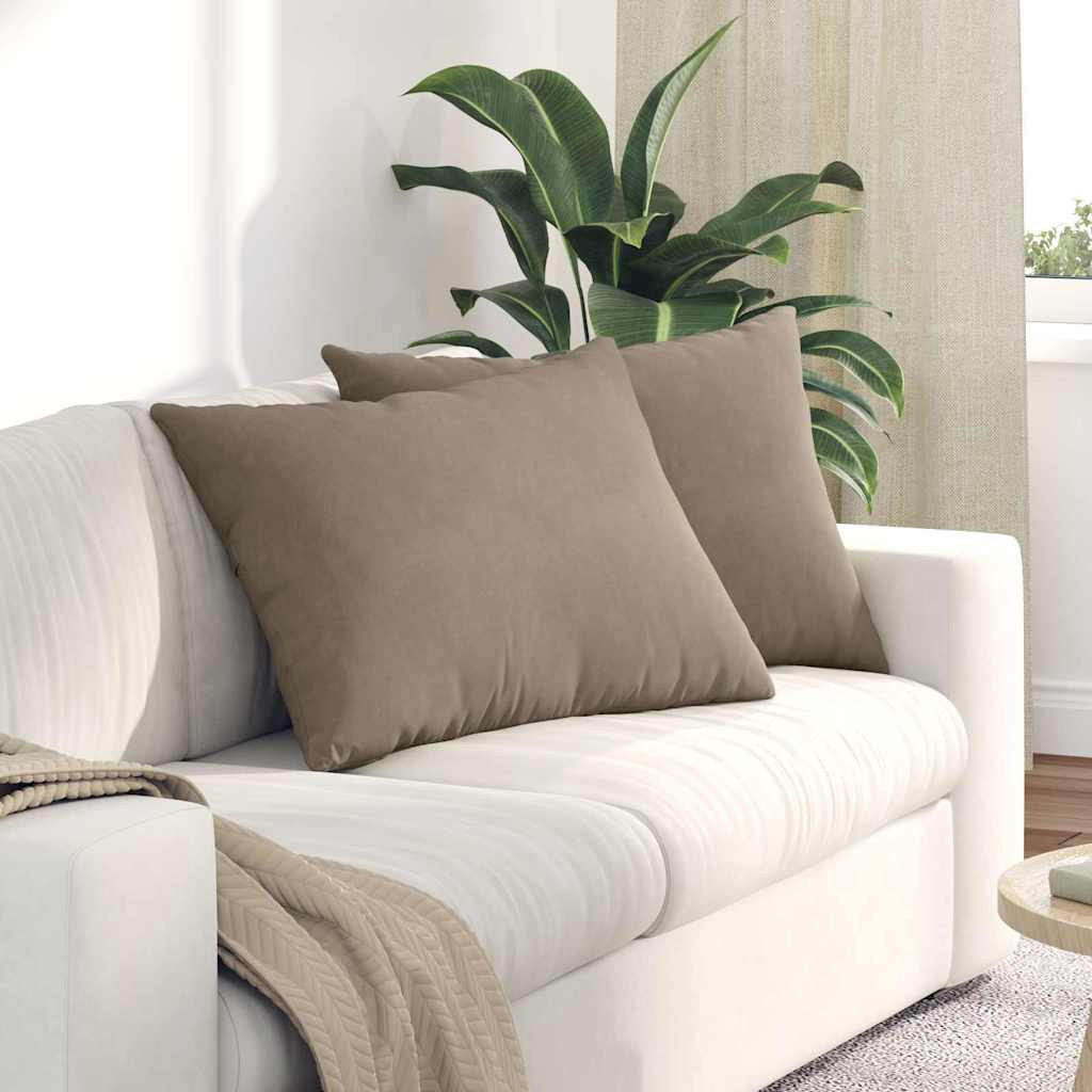 vidaXL Sofakissen 2 Stück Taupe 70 x 50 cm Stoff