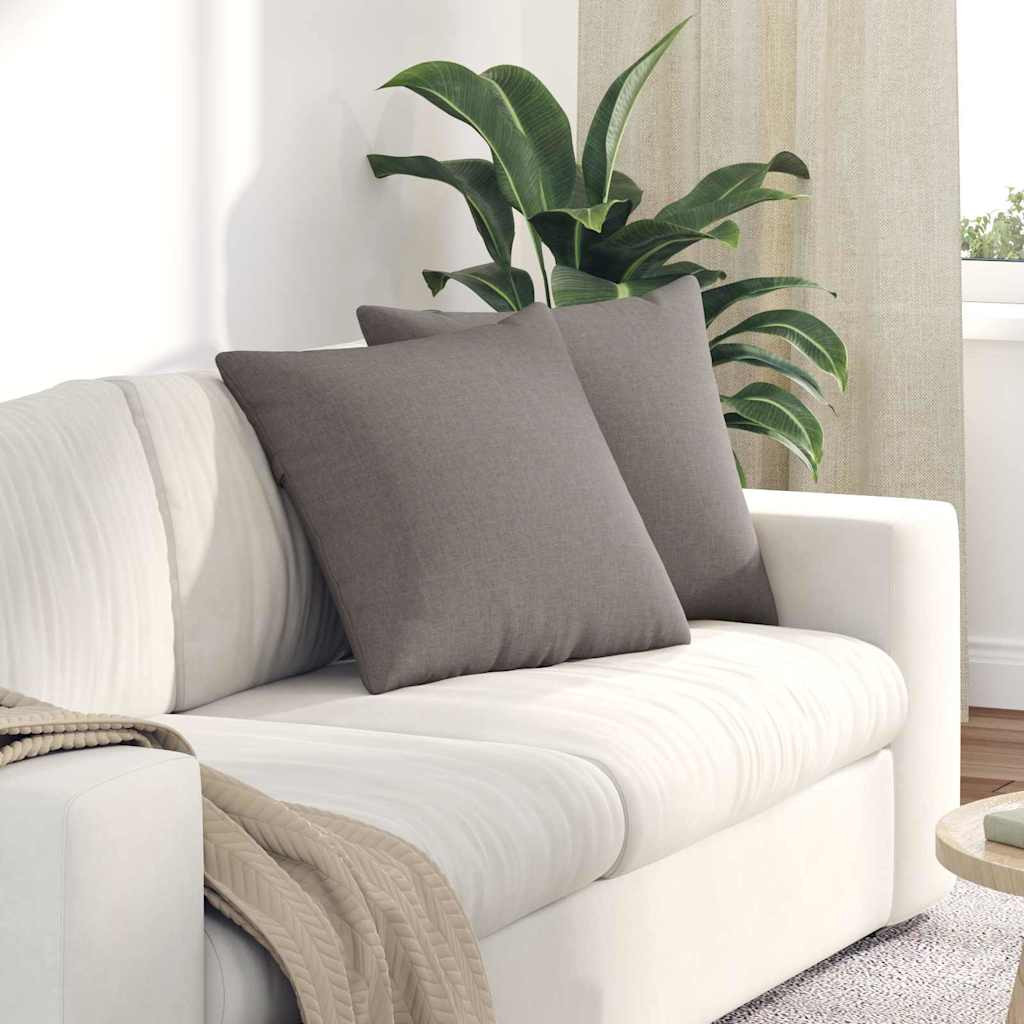 vidaXL Sofakissen 2 pcs Taupe 50 x 50 cm Stoff
