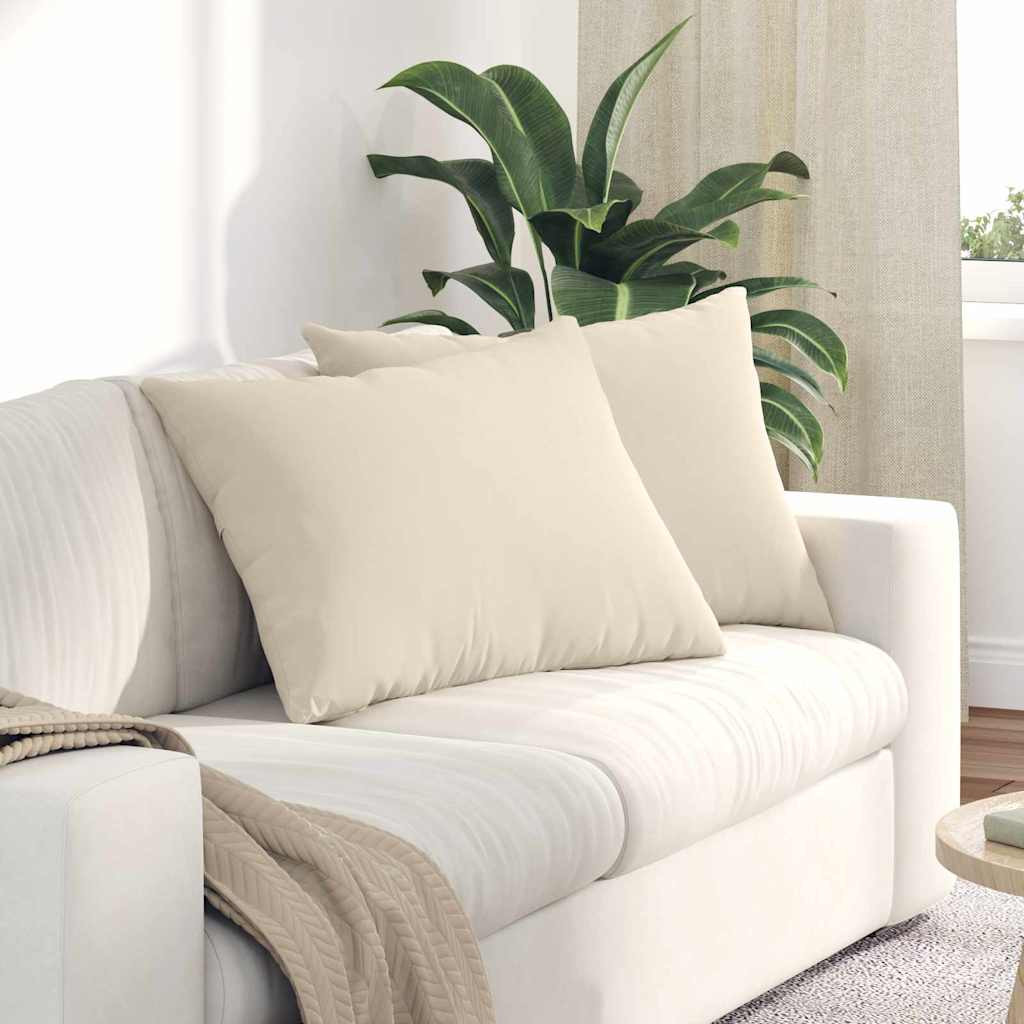 vidaXL Sofakissen 2 Stück Beige 70 x 50 cm Stoff
