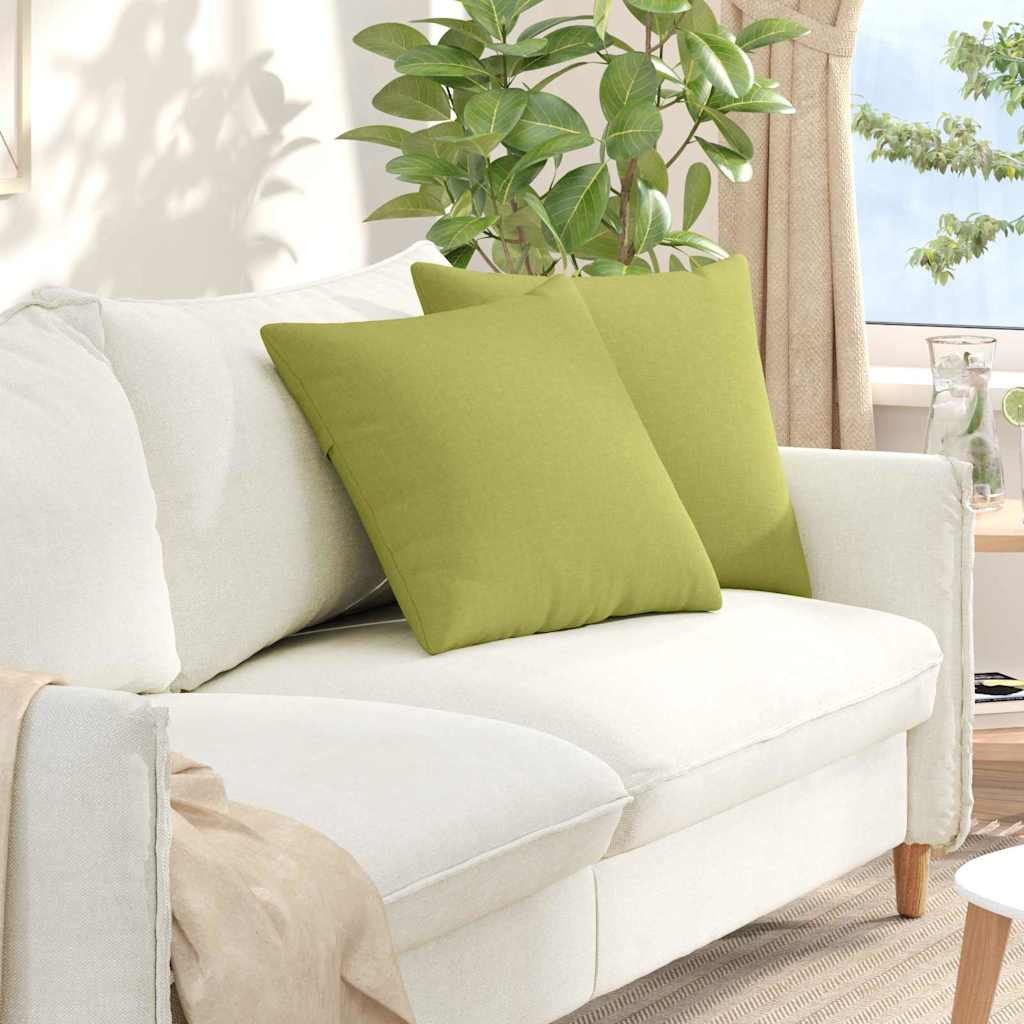 vidaXL Sofakissen 2 pcs Hellgrün 50 x 50 cm Stoff