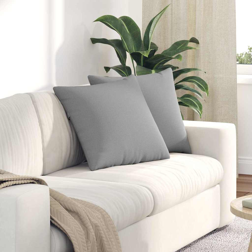vidaXL Sofakissen 2 pcs Wolkengrau 50 x 50 cm Stoff