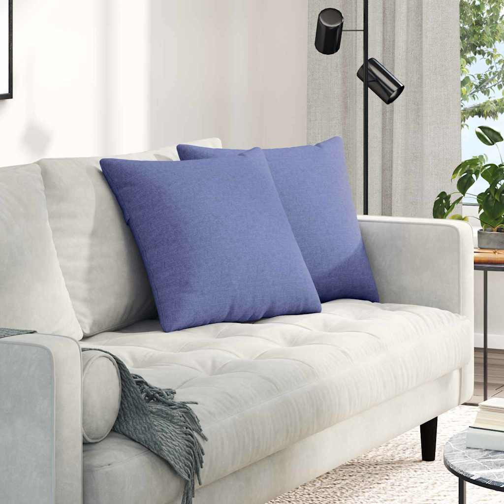 vidaXL Sofakissen 2 pcs Jeans blau 50 x 50 cm Stoff