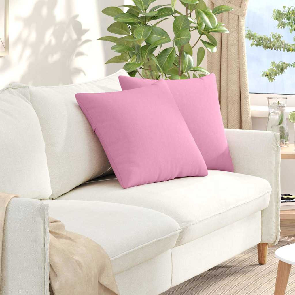 vidaXL Sofakissen 2 pcs Rosa 50 x 50 cm Stoff