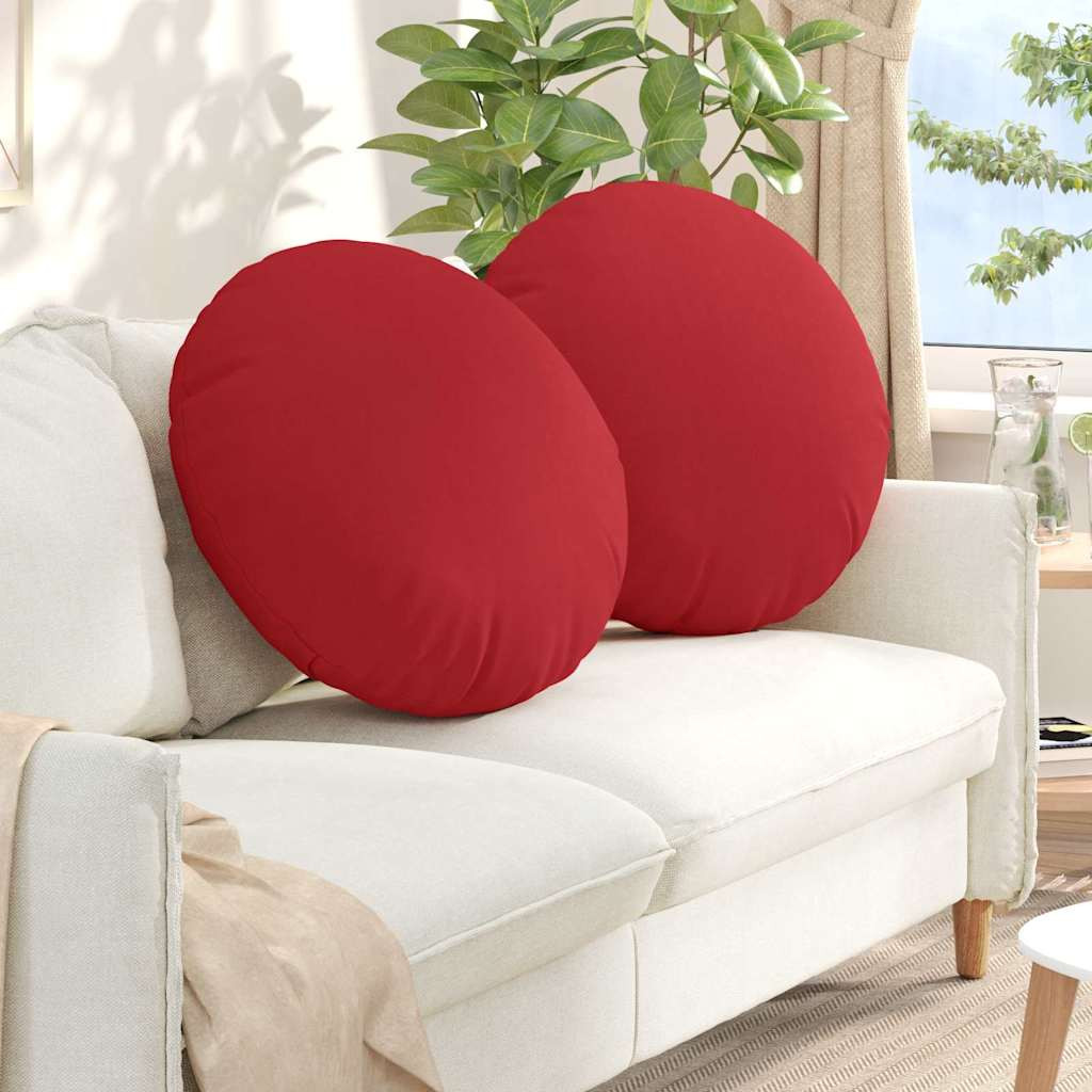 vidaXL Sitzkissen 2 pcs Rot Ø60 x 21 cm Stoff
