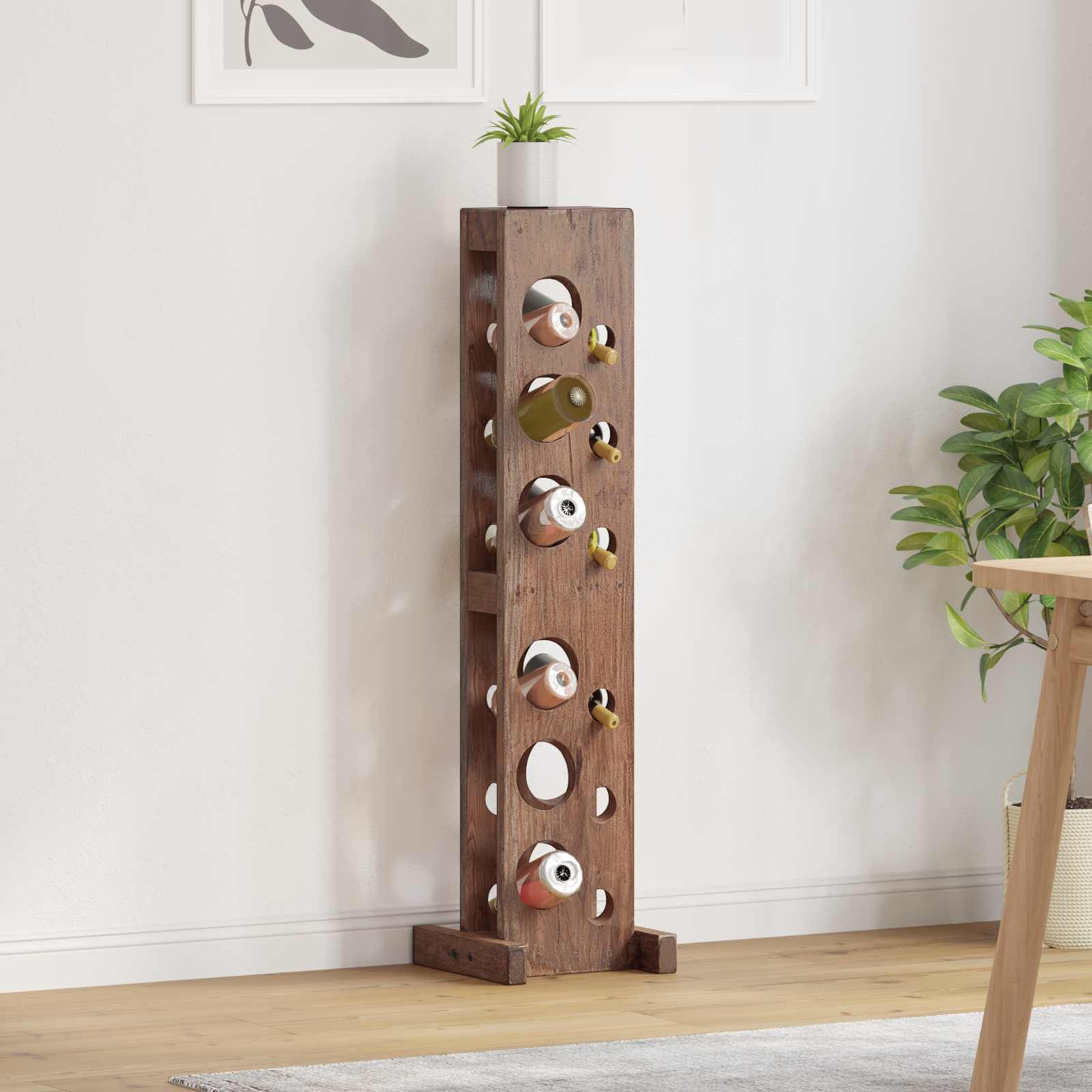 vidaXL Regal Braun 20 x 25 x 100 cm Massives Mahagoni Holz