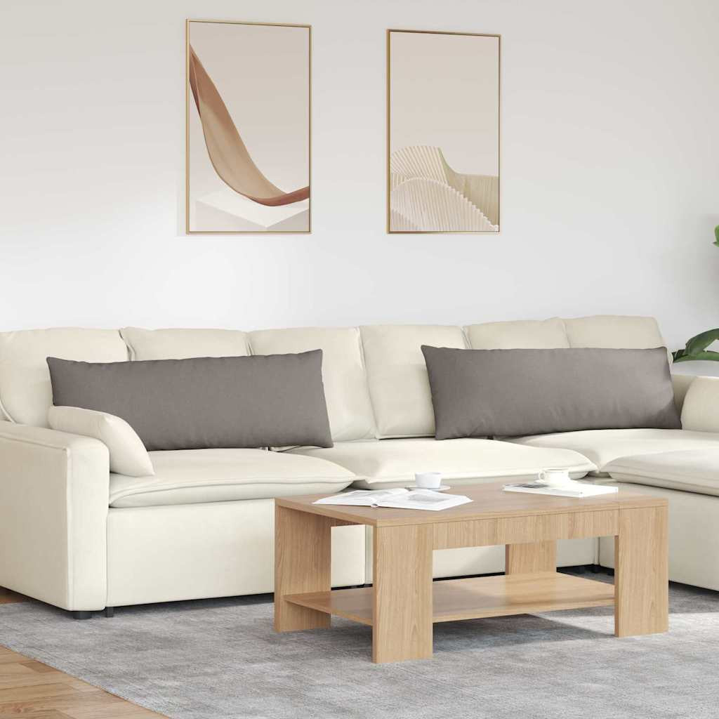 vidaXL Sofakissen 2 pcs Taupe 120 x 40 cm Stoff