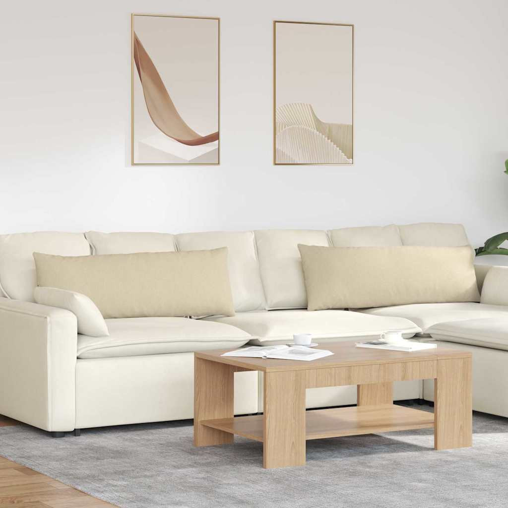 vidaXL Sofakissen 2 pcs Creme 120 x 40 cm Stoff